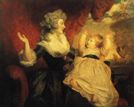 Sir Joshua Reynolds The Duchess of Devonshire and her Daughter Georgiana Germany oil painting art